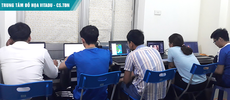 Hình ảnh lớp học đồ họa tại cơ sở Trần Đăng Ninh