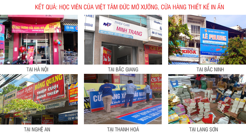 kết quả học viên khi hoàn thành xong khóa học coreldraw  tại Việt Tâm Đức